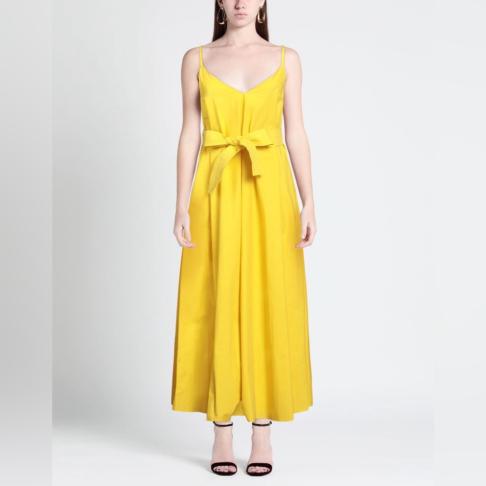 New P.A.R.O.S.H. XS Yellow Maxi Dress With Pockets